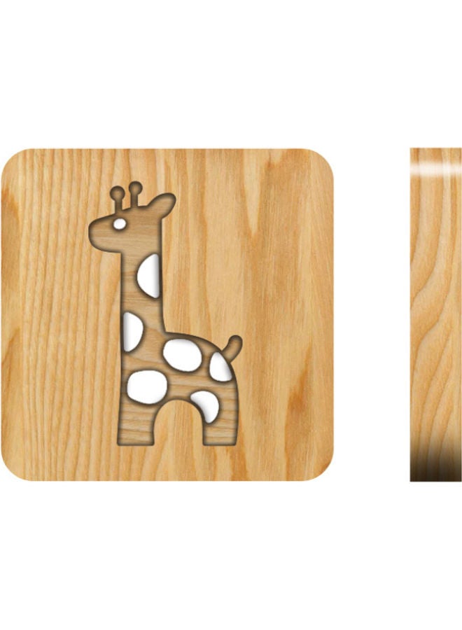 Beauenty Solid Wooden Table Lamp Brown 19x19cm - Image 1