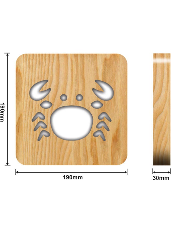 بيوينتي مصباح طاولة ثلاثي الأبعاد بتصميم سرطان بيج 19 x 19سم - Image 2