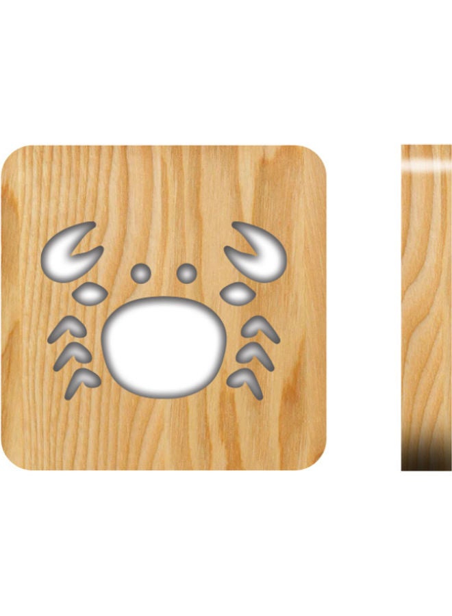 بيوينتي مصباح طاولة ثلاثي الأبعاد بتصميم سرطان بيج 19 x 19سم - Image 1