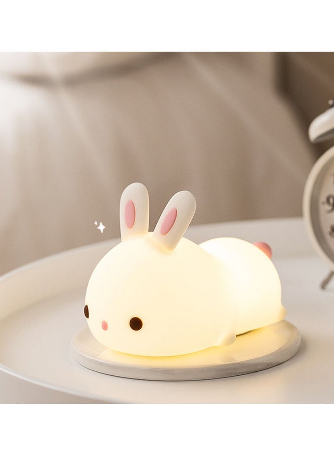 Cute Rabbit Design Night Light Beige/White/Pink