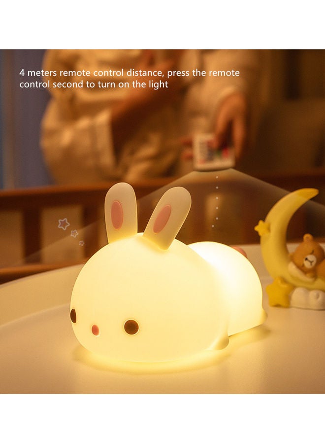 Cute Rabbit Design Night Light Beige/White/Pink