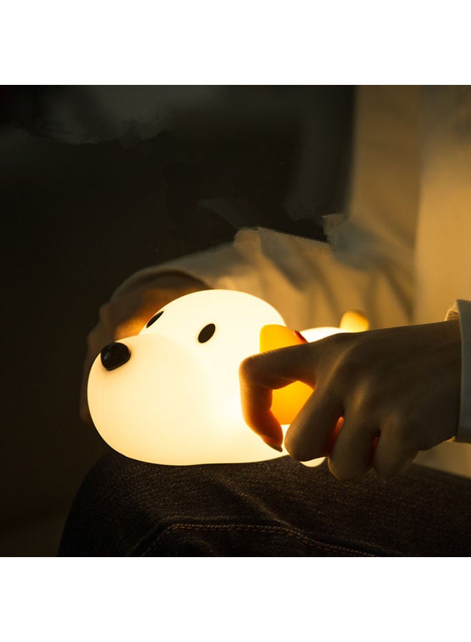 بيوينتي مصباح ليلي بإضاءة LED على شكل كلب أبيض/بيج/أسود - Image 4