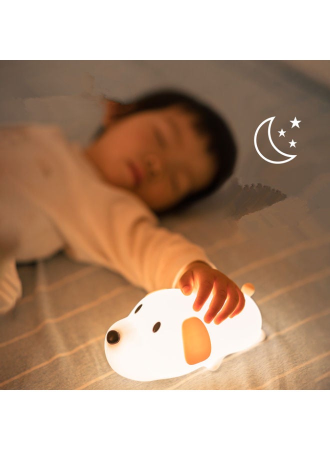 بيوينتي مصباح ليلي بإضاءة LED على شكل كلب أبيض/بيج/أسود - Image 5