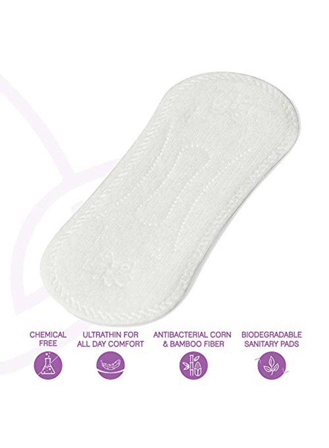 LiZZOM 60-Piece Organic Sanitary Daily Liner Pads White  - Image 2