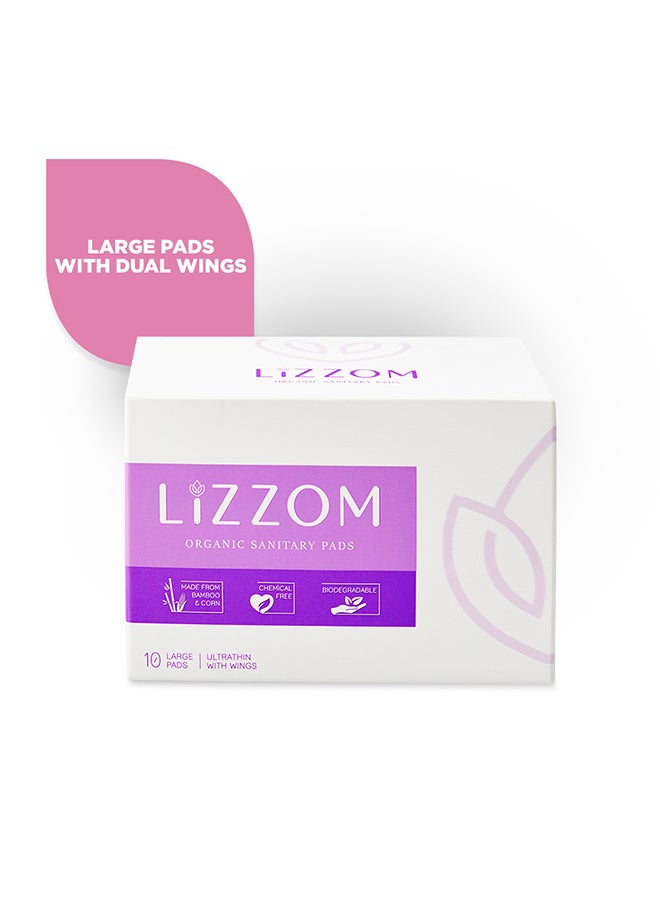 ليزوم فوط صحية بأجنحة من مواد عضوية ، 10-قطع أبيض 290Ø³Ù†ØªÙŠÙ…ØªØ± - Image 1