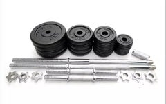 Body Builder Sport Black Dumbbell Set 50Kg 110cm 110cm  - Image 1