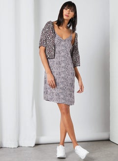 Printed Mini Dress Pink/Grey - v1604139367/N31896569V_4