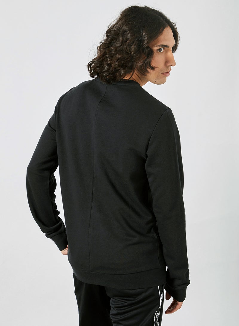Reebok Essentials Linear Logo Training Sweatshirt Black/White - Image 2