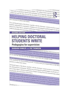 Helping Doctoral Students Write: Pedagogies For Supervision paperback english - 06 Mar 2014 