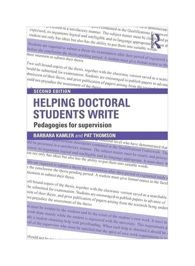 Helping Doctoral Students Write: Pedagogies For Supervision paperback english - 06 Mar 2014 