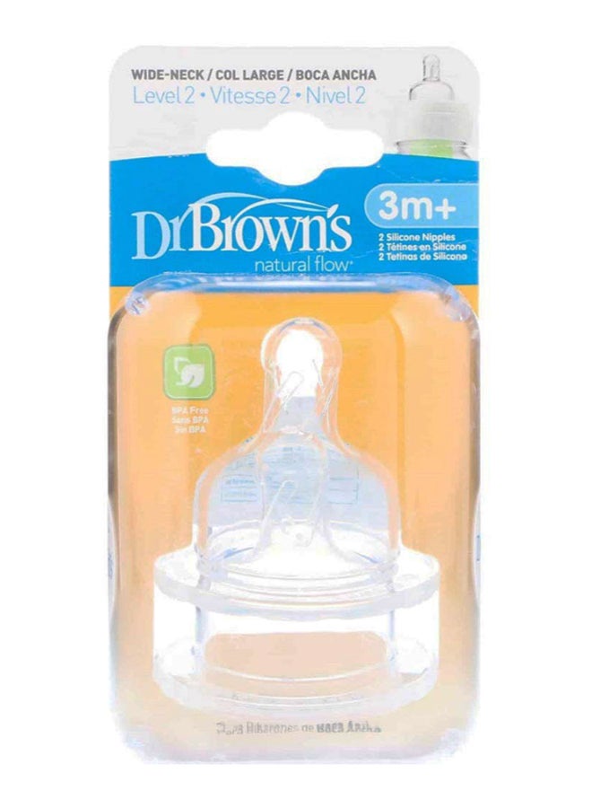 2-Piece Natural Flow Level 2 Nipple Set