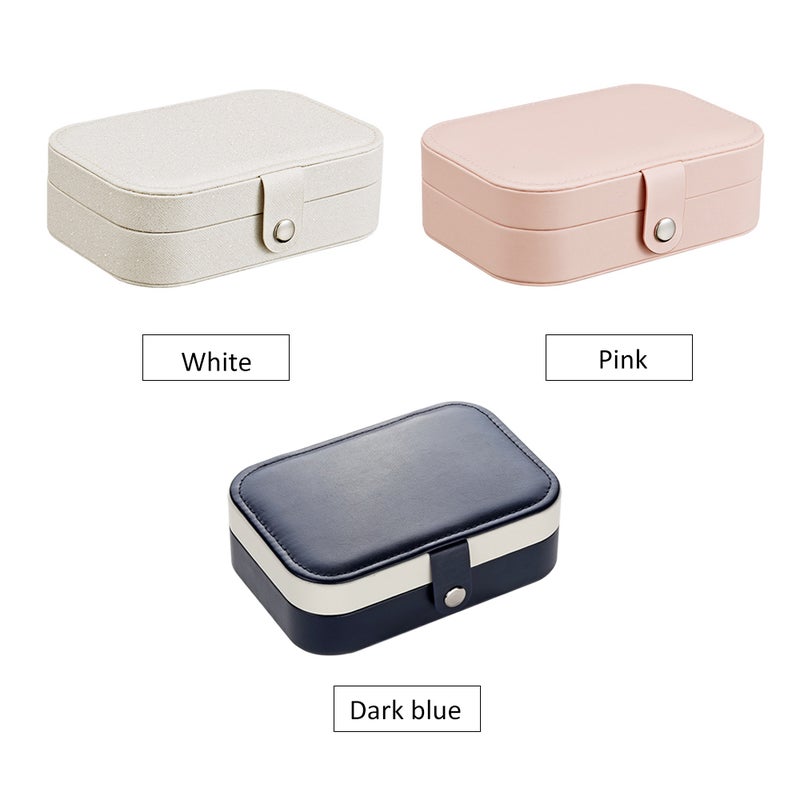 Generic Multi-functional Display Jewelry Storage Case For Rings Earrings Necklace Dark blue  - Image 4