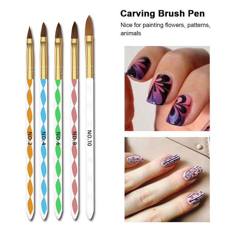 10-Piece Nail Art Brush Kit Multicolor - Image 4