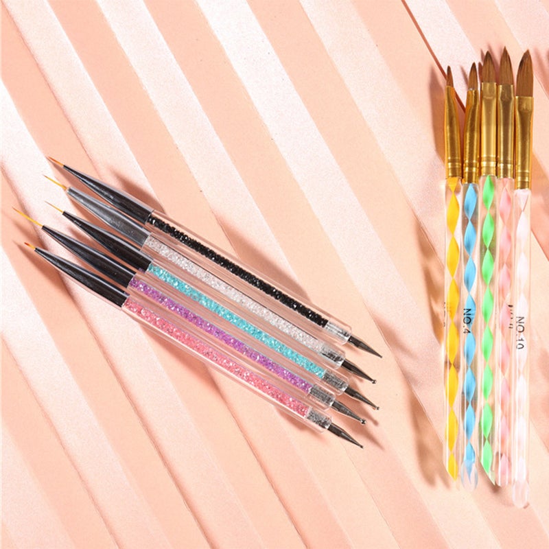 10-Piece Nail Art Brush Kit Multicolor - Image 5