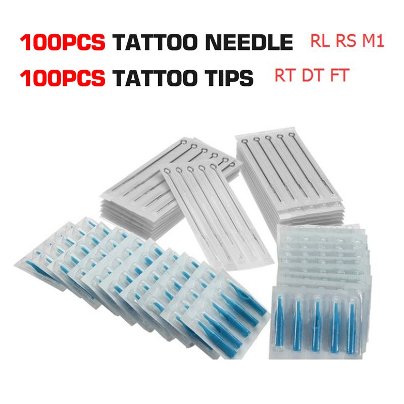 Generic 100-Piece Assorted Disposable Sterilized Tattoo Needle Multicolor  - Image 2