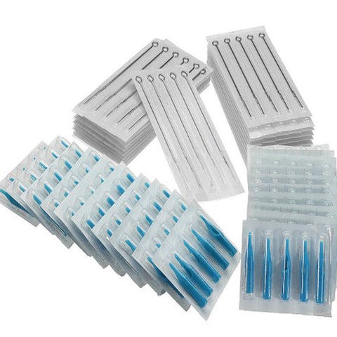 100-Piece Assorted Disposable Sterilized Tattoo Needle Multicolor