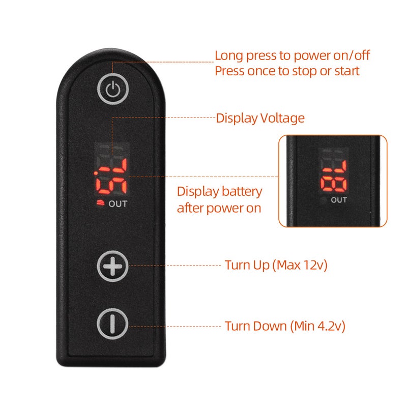 RCA Mini Tattoo Power Supply Battery With Cable Black - Image 2