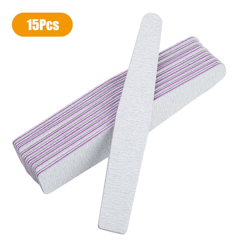 طقم مبرد أظافر احترافي 15 قطعة بوجهين فضي - Image 1