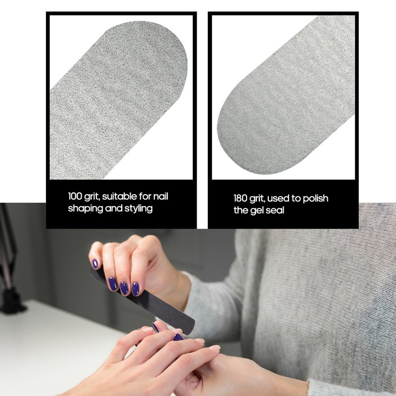 15-Piece Professional Double Sided Nail File Black
