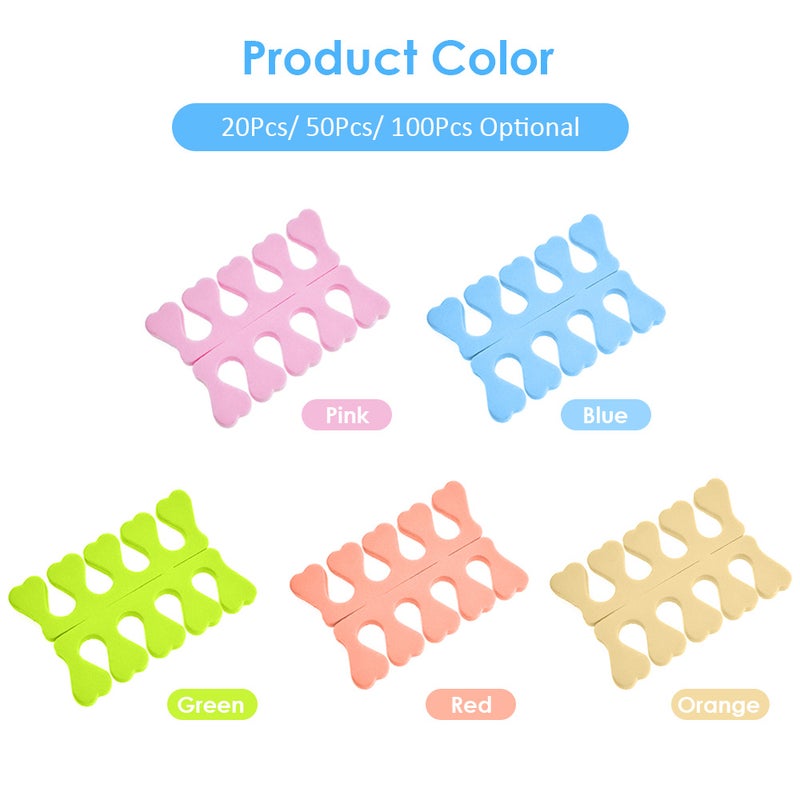 Generic - 50-Piece Teo and Finger Spacers Soft Sponge Blue - Image 1