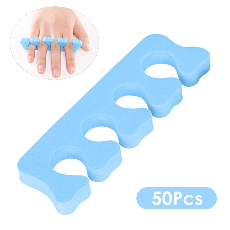 Generic - 50-Piece Teo and Finger Spacers Soft Sponge Blue - Image 1