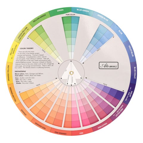 Wheel Practical Color Chart Selector Paper For Tattoo Nail Pigment Mixing Guide Multicolor