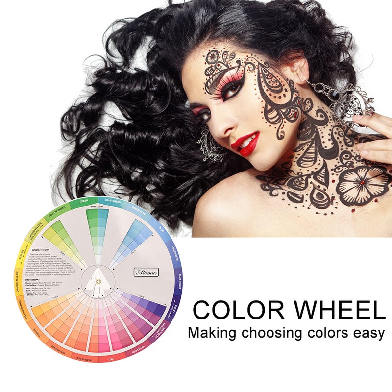 Generic - Wheel Practical Color Chart Selector Paper For Tattoo Nail Pigment Mixing Guide Multicolor - Image 1