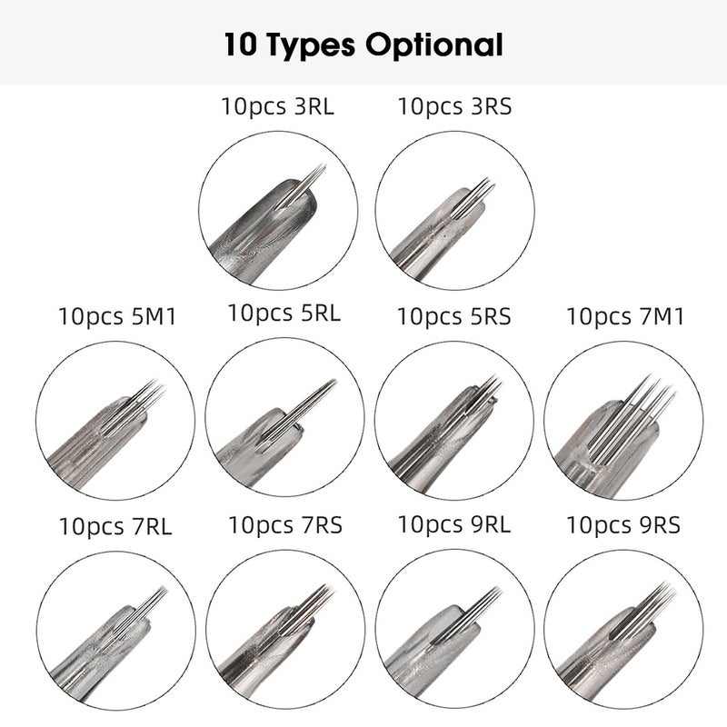 10-Piece DisposableTattoo Needle Cartridge Transparent - Image 4
