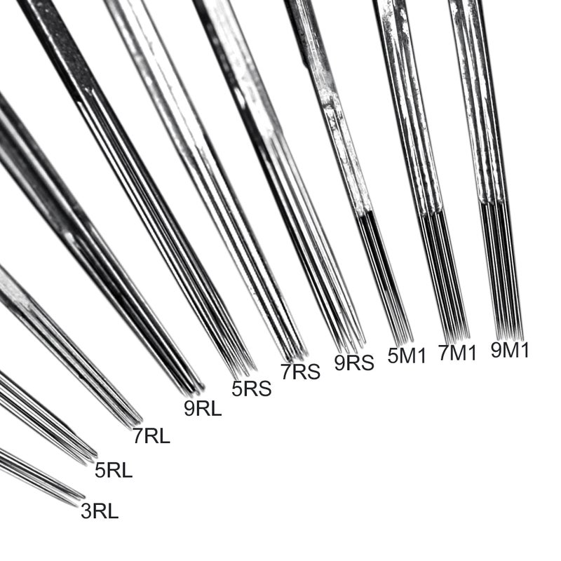 100-Piece Mixed Tattoo Needle Set Silver - Image 3