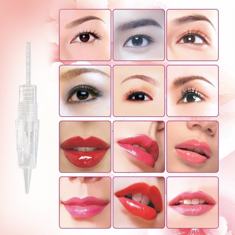 50- Piece Tattoo Eyebrow And Lip Professional Needles Transparent - Image 2