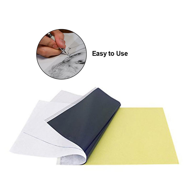 ورق إستنسل لنقل التاتو مقاس A4 مكون من 100 ورقة بيج - Image 3