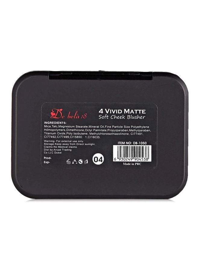 De Bela 18 4 Vivid Matte Soft Cheek Blusher Multicolour 04  - Image 4