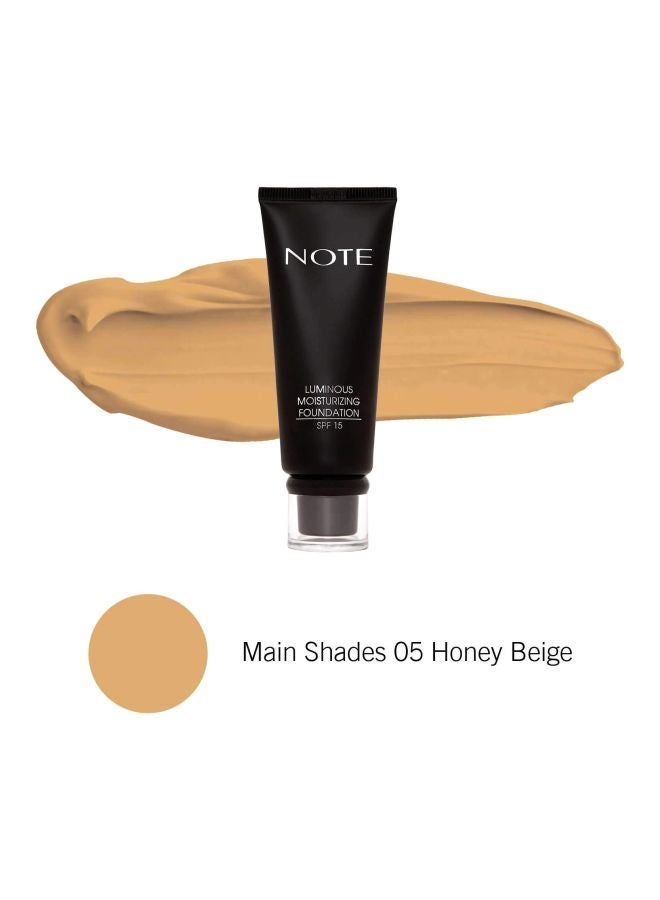 Note Luminous Moisturizing Foundation With SPF 15 05 Honey Beige - Image 2