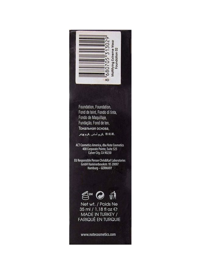 Note Mattifying Extreme Wear Foundation With SPF 15 02 Natural Beige - Image 4