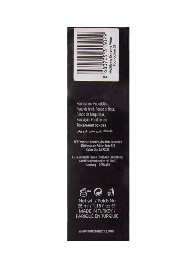 Note Mattifying Extreme Wear Foundation SPF15 01 Beige - Image 5