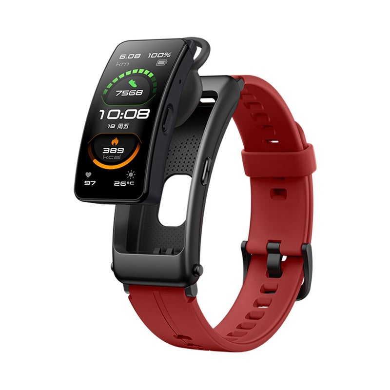 هواوي ساعة ذكية توكباند B6 ‏2 في 1 بسماعة أذن قابلة للفصل لهواتف أندرويد و iOS المرجان الأحمر - Image 1