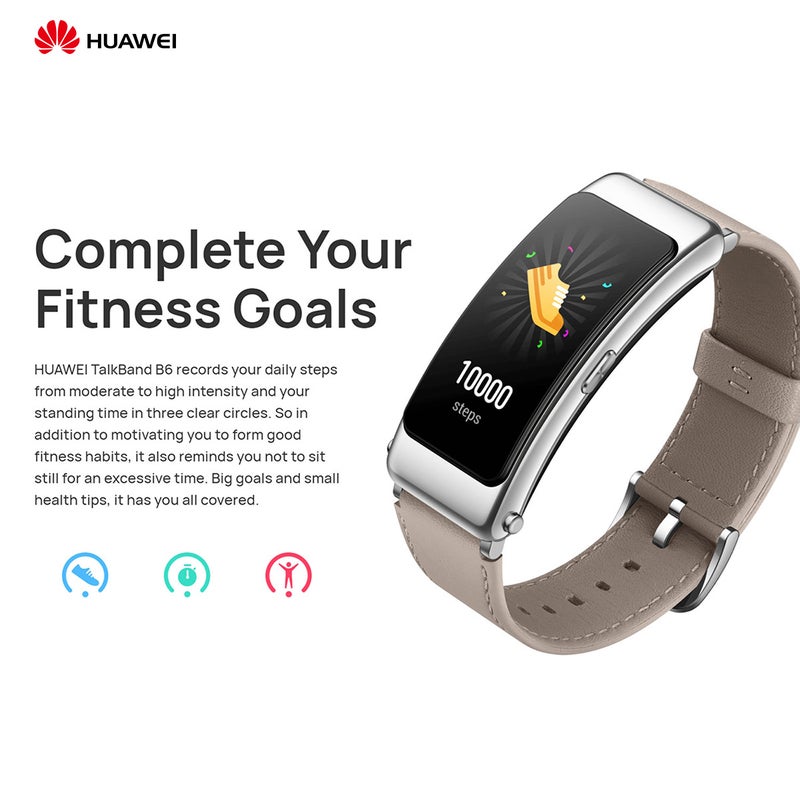 هواوي ساعة ذكية توكباند B6 ‏2 في 1 بسماعة أذن قابلة للفصل لهواتف أندرويد و iOS المرجان الأحمر - Image 4