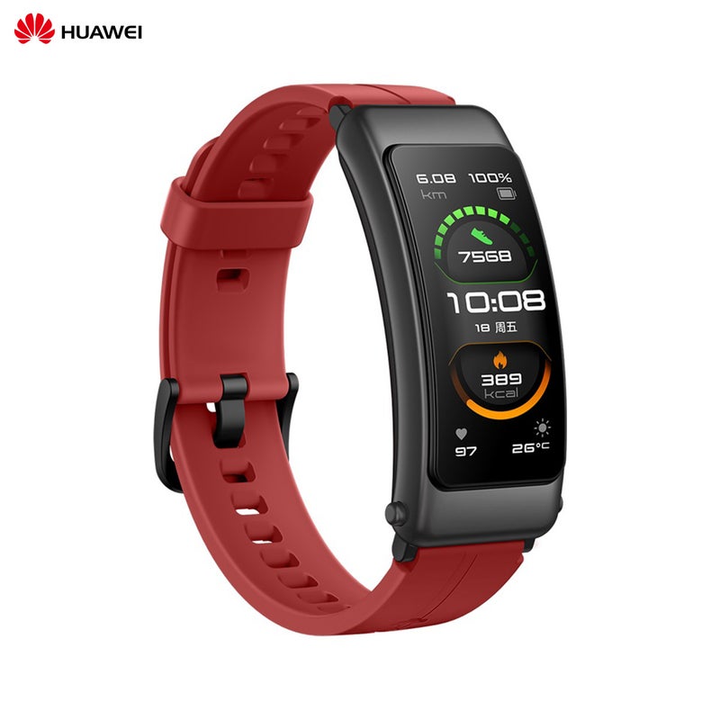 هواوي ساعة ذكية توكباند B6 ‏2 في 1 بسماعة أذن قابلة للفصل لهواتف أندرويد و iOS المرجان الأحمر - Image 5
