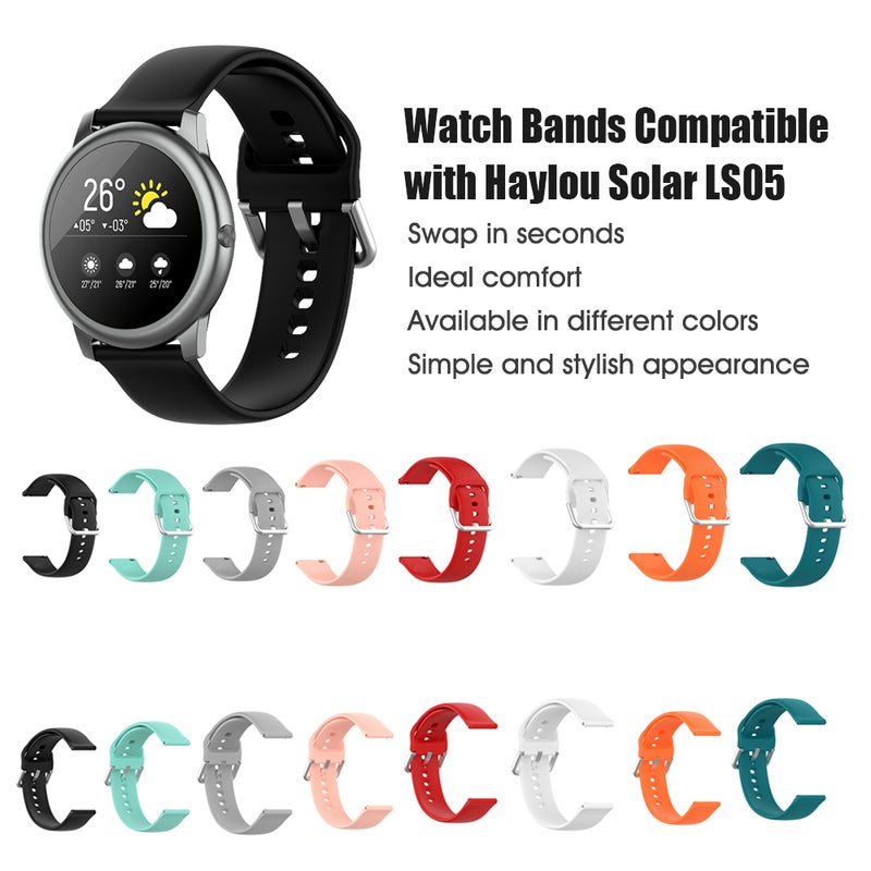 سوار ساعة من السيليكون الناعم لساعة هايلو سولار LS05 أخضر غامق - Image 2
