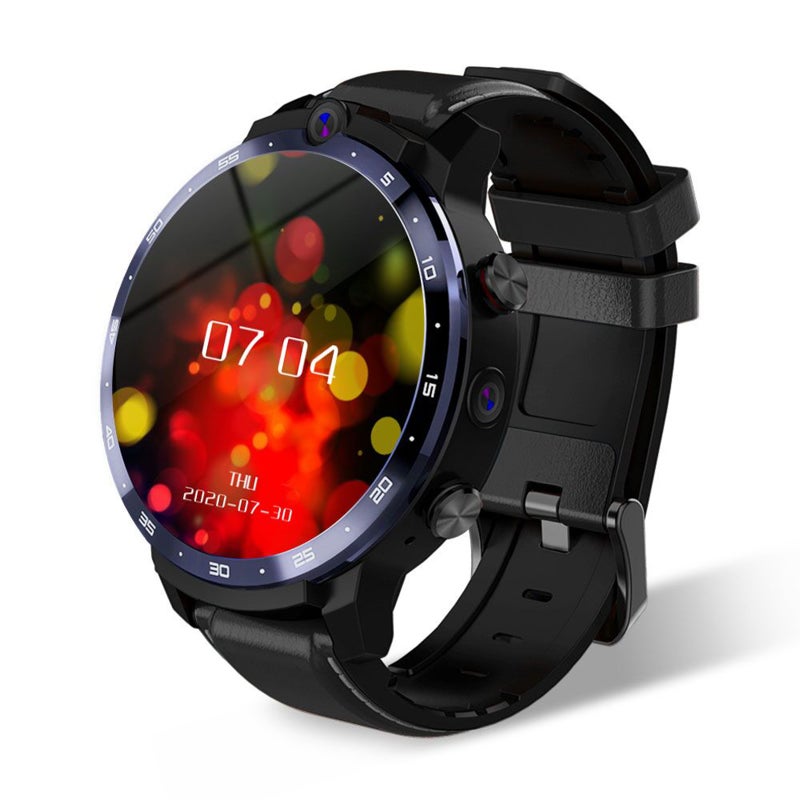 Lemfo - LEM12 Pro 4G LTE Multi-Function Smartwatch For Android/iOS Phones Black - Image 1
