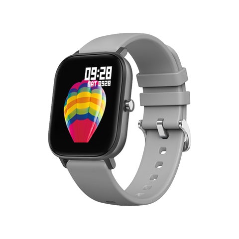 P8 Ultra Slim 1.4 Inch Screen Square Dial Multi-Function Smartwatch For Android/iOS Phones Gunmetal