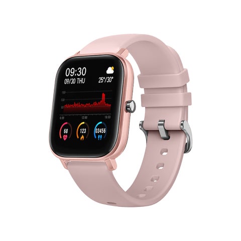 P8 Ultra Slim 1.4 Inch Screen Square Dial Multi-Function Smartwatch For Android/iOS Phones Pink