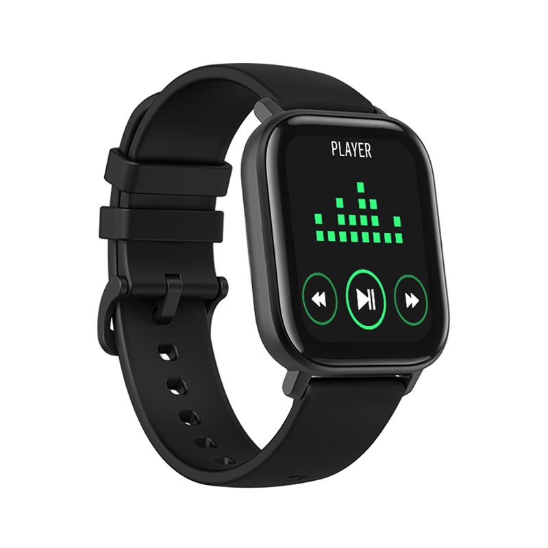 Generic - P8 Ultra Slim 1.4 Inch Screen Square Dial Multi-Function Smartwatch For Android/iOS Phones Black - Image 1