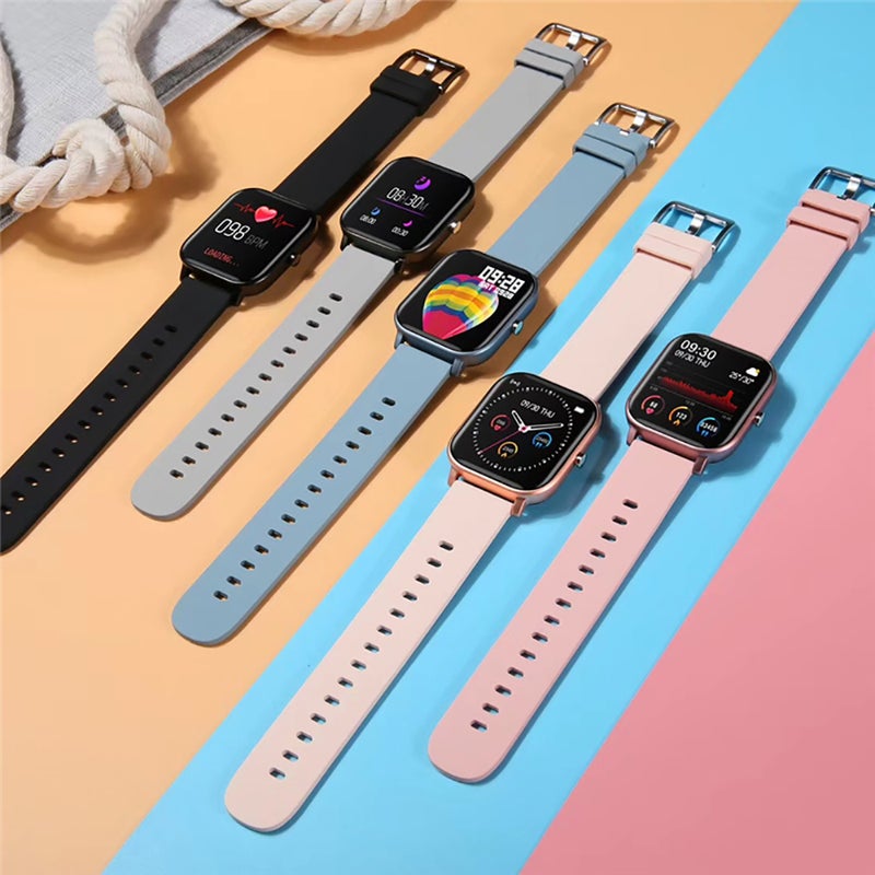 Generic - P8 Ultra Slim 1.4 Inch Screen Square Dial Multi-Function Smartwatch For Android/iOS Phones Black - Image 1