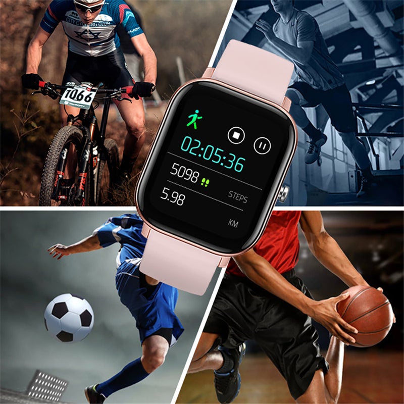 Generic - P8 Ultra Slim 1.4 Inch Screen Square Dial Multi-Function Smartwatch For Android/iOS Phones Black - Image 1