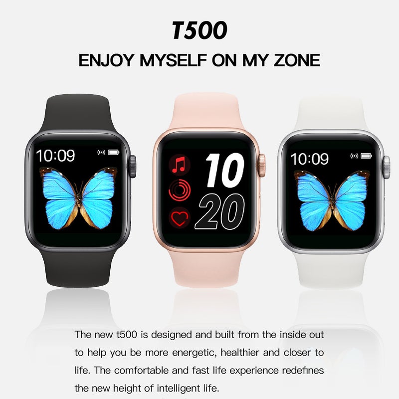 Generic - T500 1.54 Inch Screen Square Dial Multi-Function Smartwatch For Android/iOS Phones White - Image 1