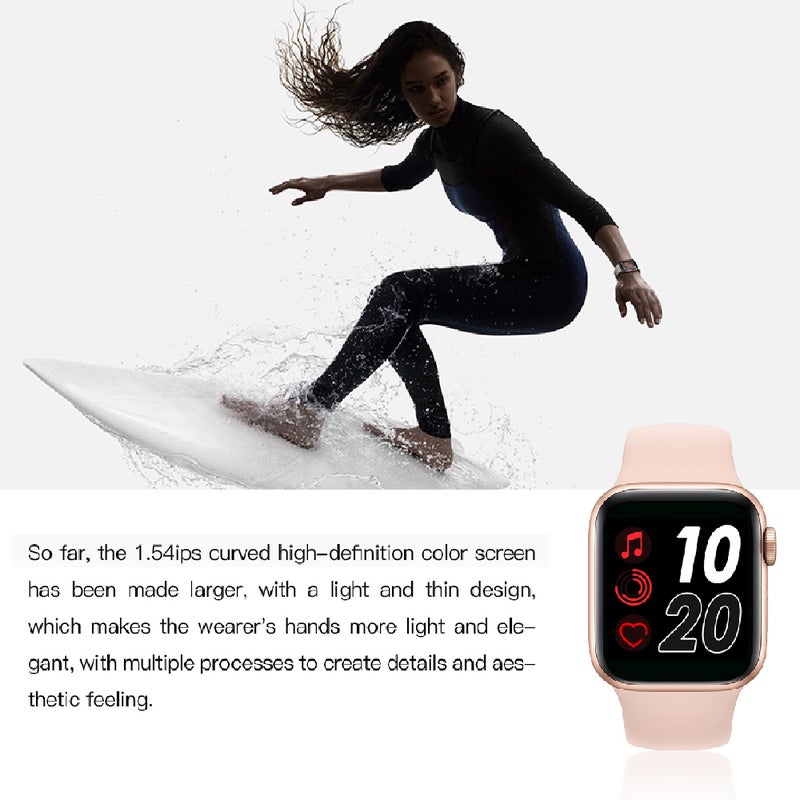Generic - T500 1.54 Inch Screen Square Dial Multi-Function Smartwatch For Android/iOS Phones White - Image 1