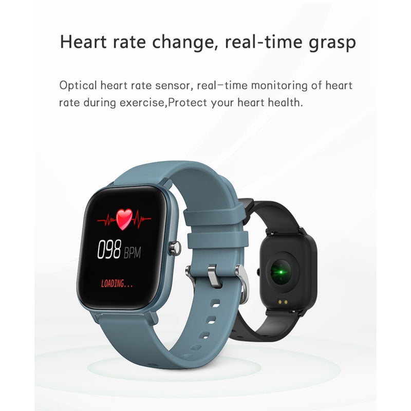 P8 Ultra Slim 1.4 Inch Screen Square Dial Multi-Function Smartwatch For Android/iOS Phones Pink