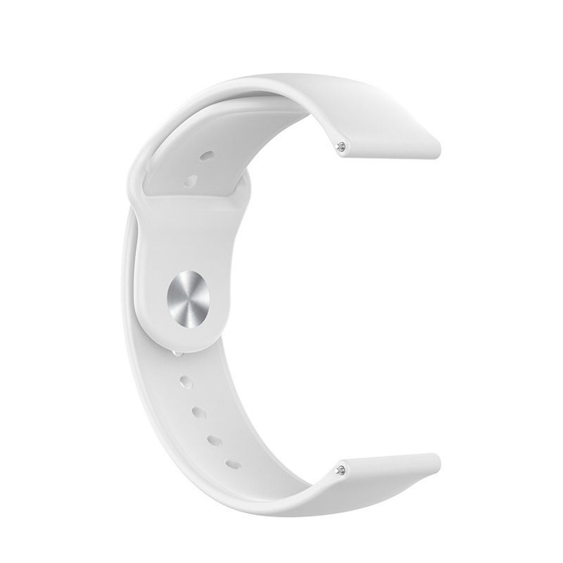Generic 22mm Soft Silicone Watch Strap For Smartwatches White  - Image 1