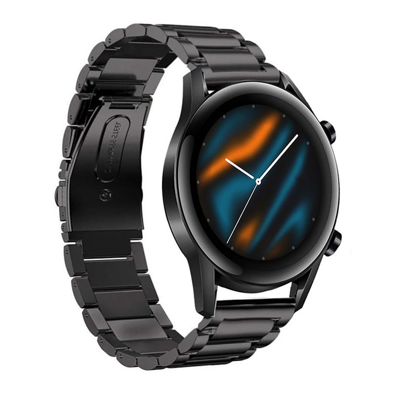 20mm Stainless Steel Watch Strap For Honor Magic Smartwatch Black - Image 1
